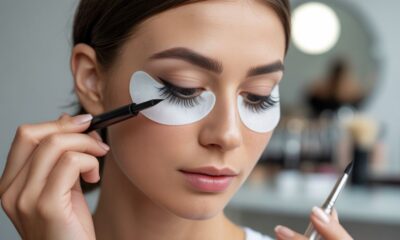 Best eyeliner for eyelash extensions applied with water-based liquid liner.