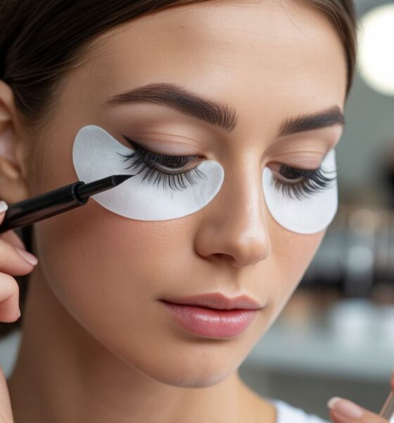 Best eyeliner for eyelash extensions applied with water-based liquid liner.