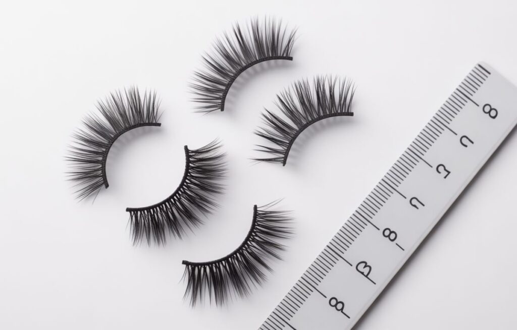 How many eyelash extensions do you lose a day, when wearing false lashes, measured with a ruler