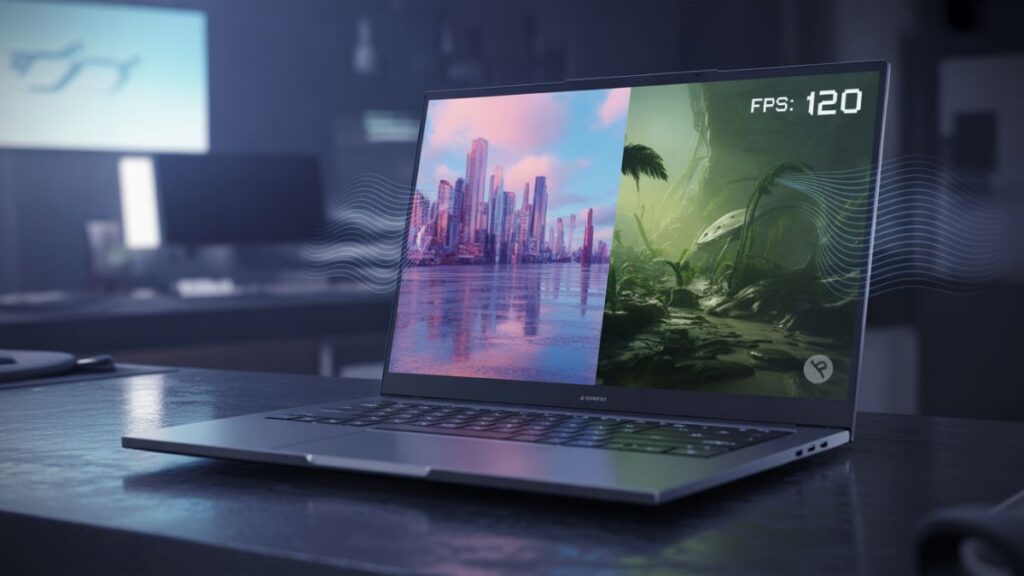 A gaming laptop with higher FPS and smoother visuals.