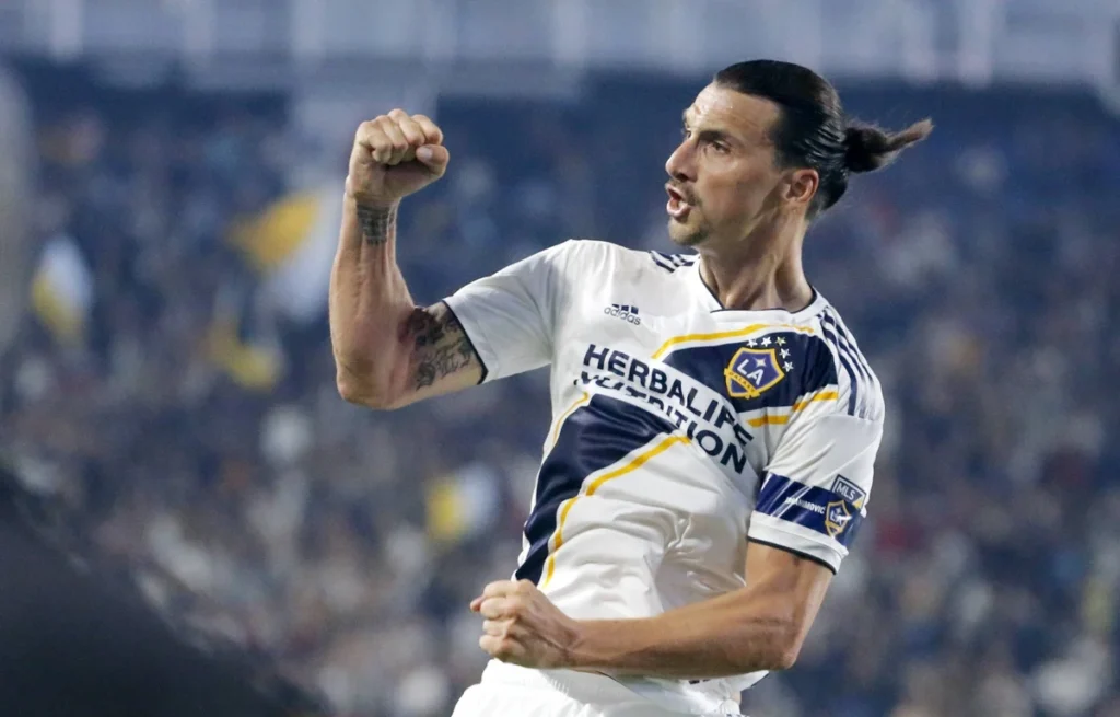Iconic footballers hairstyles featuring Zlatan Ibrahimović's ponytail look