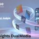 AI Insights DualMedia marketing platform with connected digital channels and analytics dashboard