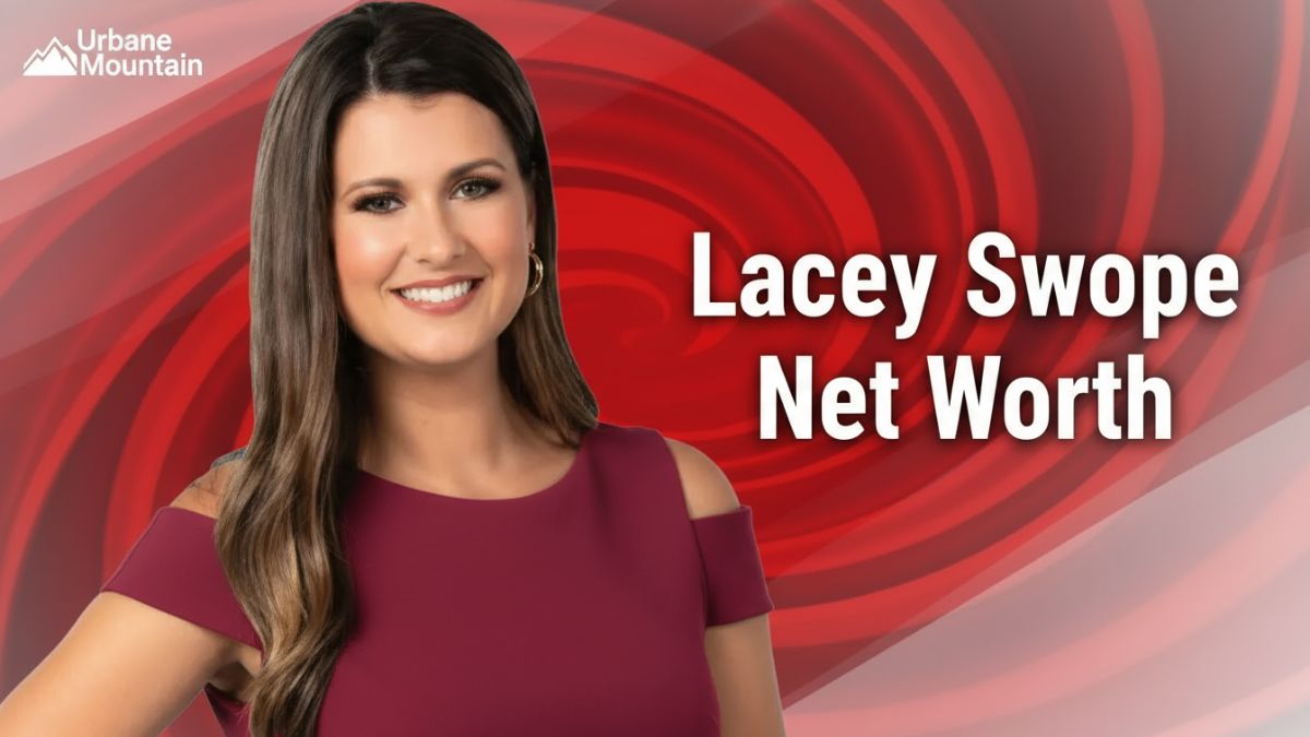 Lacey Swope Net Worth 2025 – News 9 meteorologist smiling in studio with red background, representing her career, success, and biography.