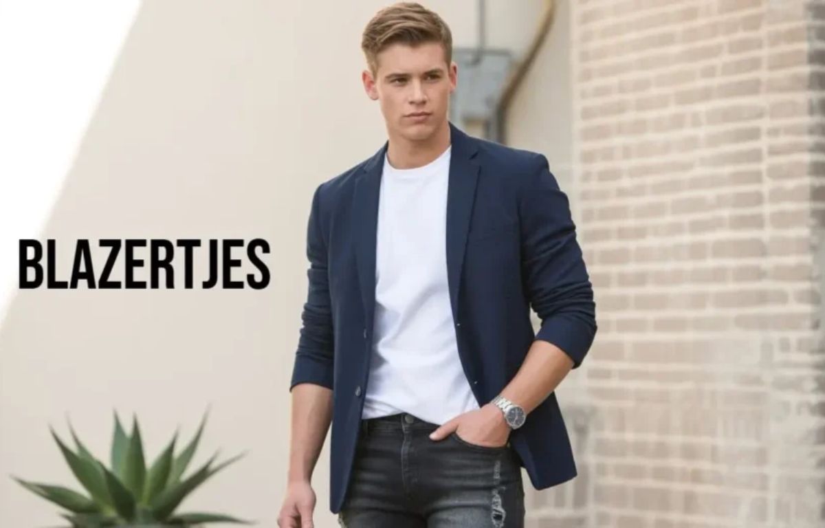 Stylish man wearing modern blazertjes in a smart-casual outfit