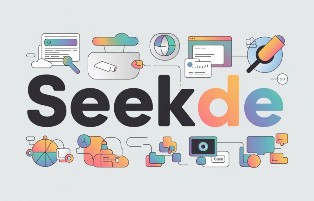 Meaning breakdown of the word Seekde representing digital exploration.