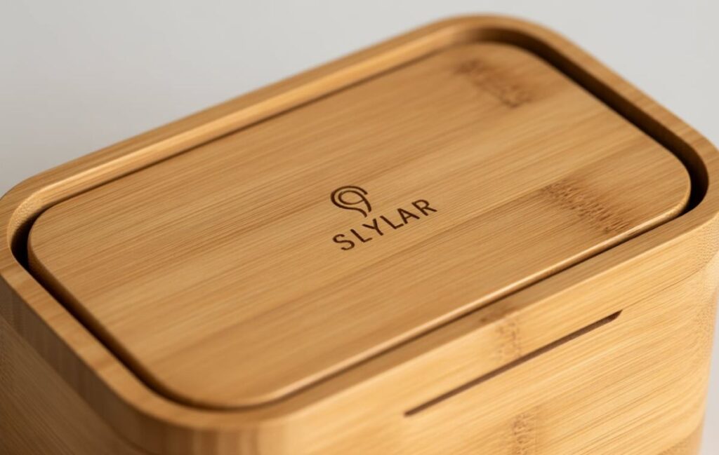 Close-up view of Slylar Box modern design and durable material